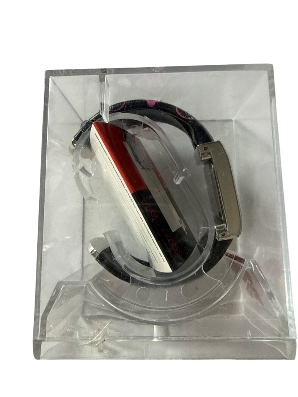‘09 Betty Boop Square Quartz Watch W/ Black Floral Strap In Display Case SEALED - Picture 2 of 5